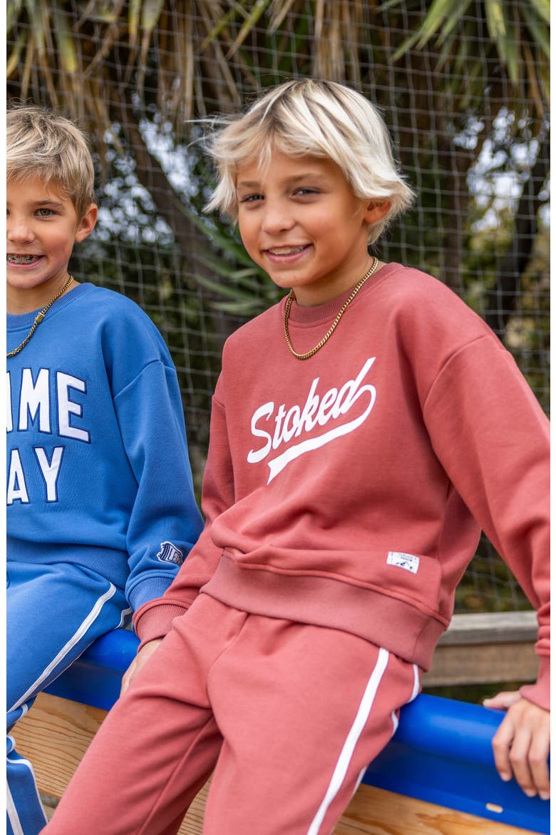 Kids' Ryder Stoked Sweatshirt, Alternate, color, CANYON RED