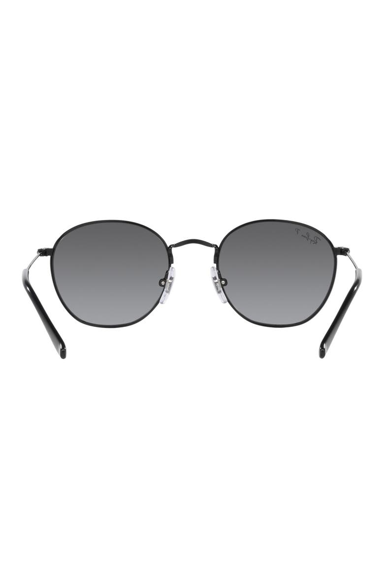 Kids' Rob Junior 48mm Round Sunglasses, Alternate, color, BLACK