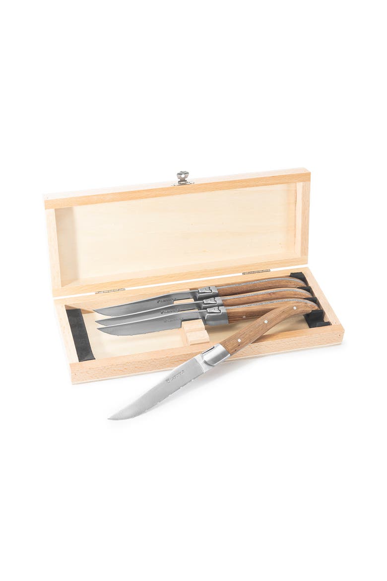 Laguiole Serrated Steak Knives - Set of 4, Alternate, color, WOOD