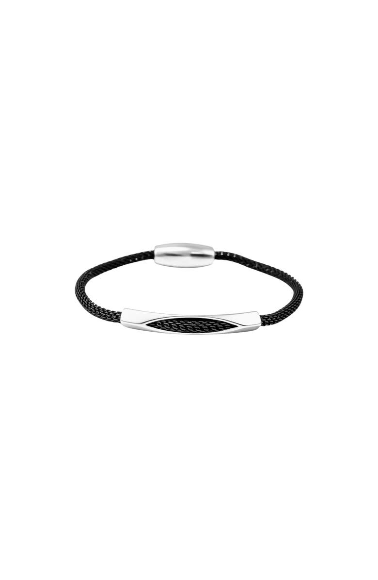 Bearfruit Jewelry Mila Magnetic Bar Bracelet Unique Trendy Statement, Alternate, color, Black/Silver