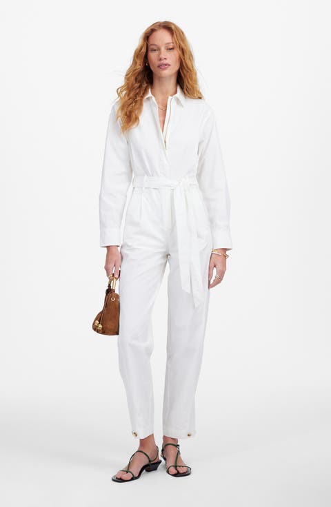 Utility Coverall Straight Leg Jumpsuit