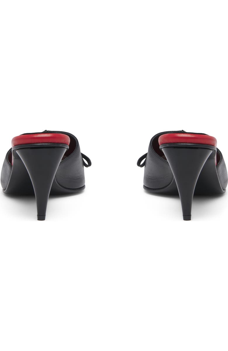 McQueen Lexie Peep Toe Sandal, Alternate, color, Black/ Red