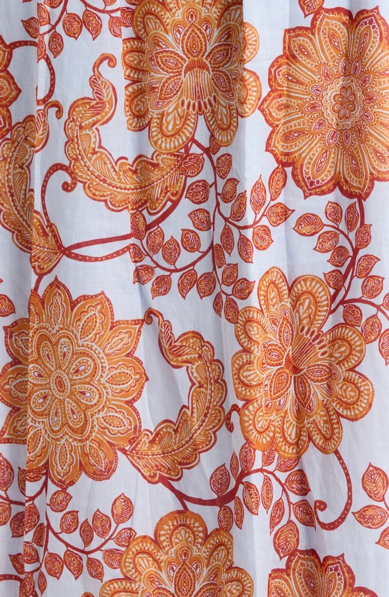 SUGARLIPS Siany Floral Ameni Long Sleeve Midi Shirtdress, Alternate, color, Brown-Blue