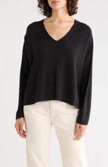 Organic Linen & Organic Cotton V-Neck Sweater