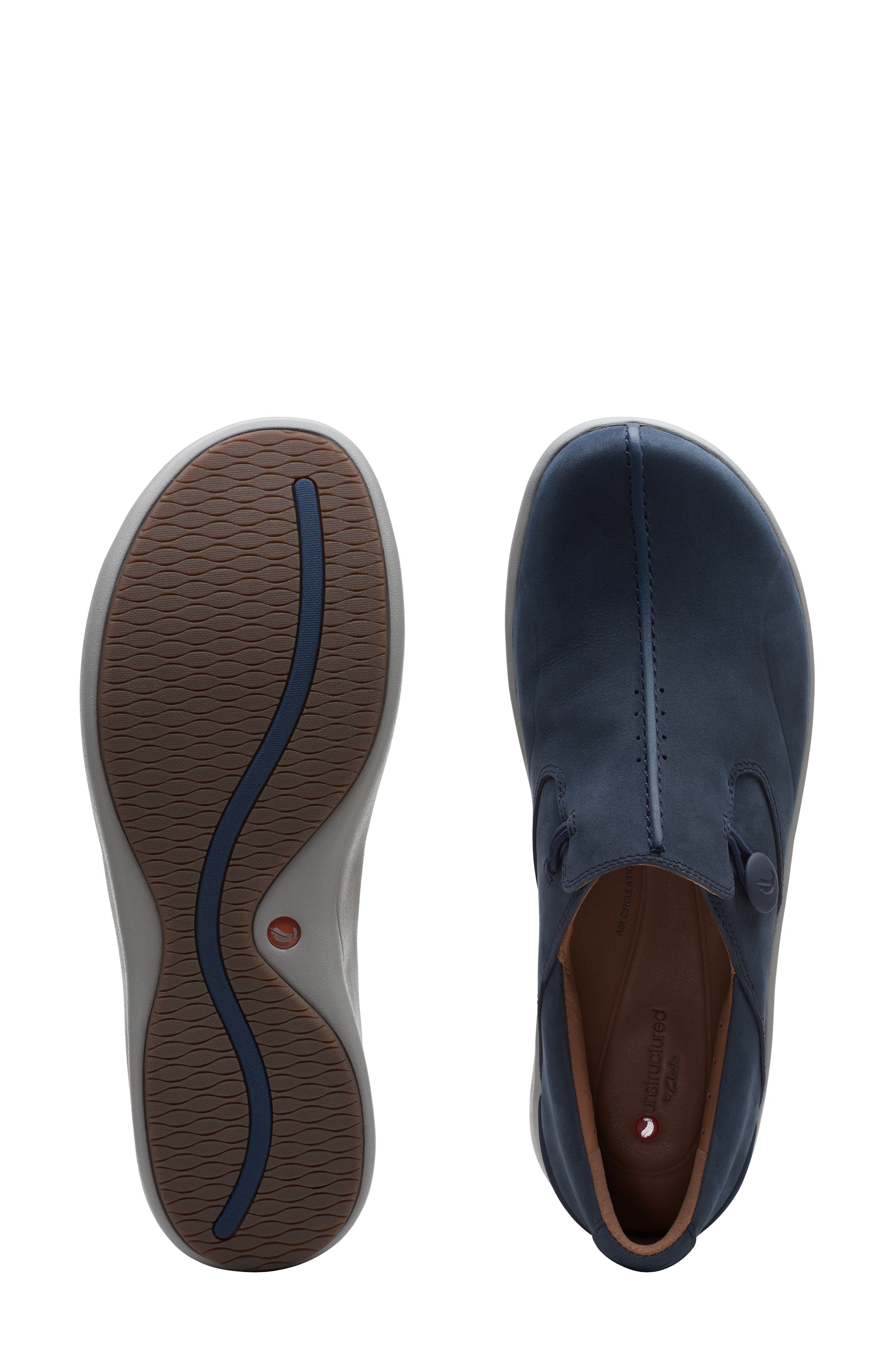 Un Loop 2 Walk Flat, Alternate, color, NAVY NUBUCK LEATHER