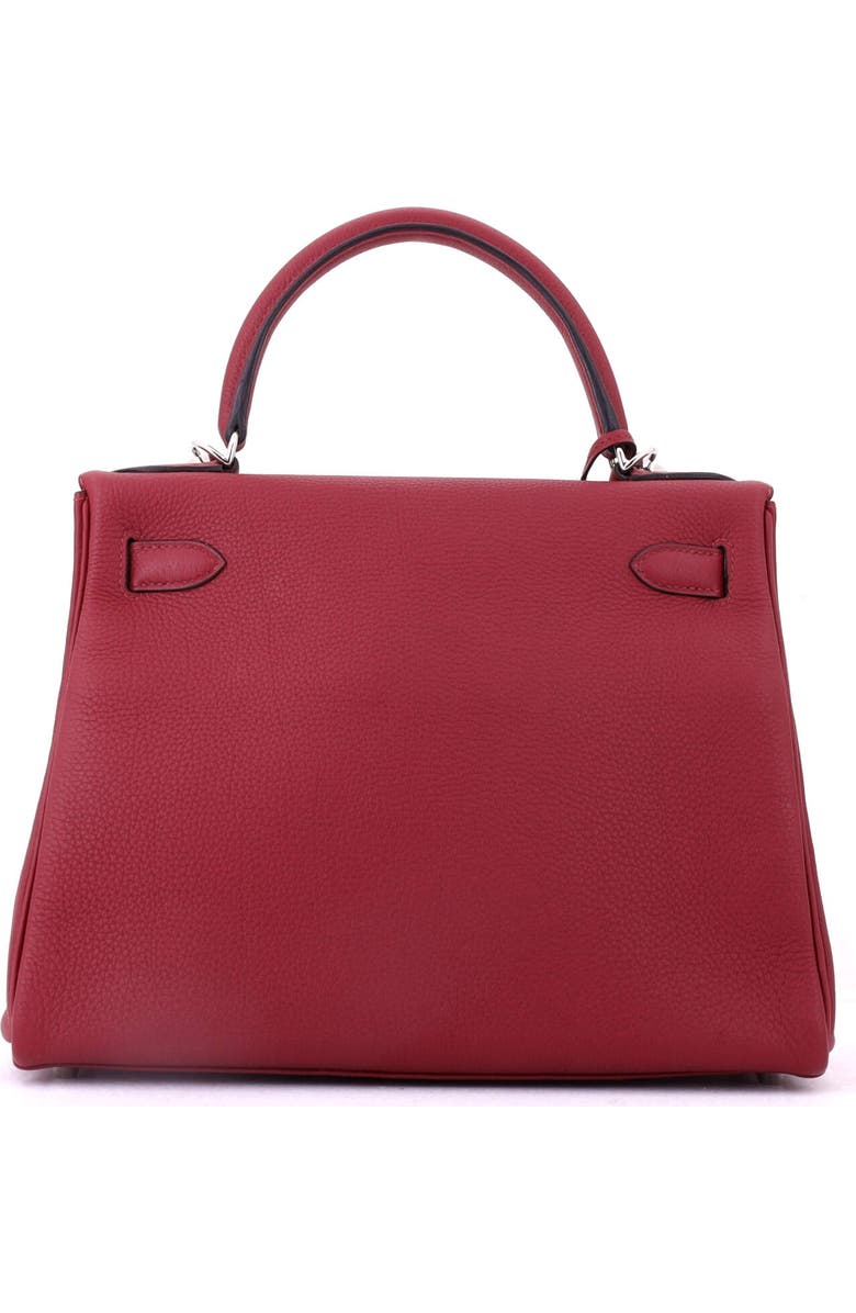 Pre-Owned Hermes Kelly Handbag Red Togo with Palladium Hardware 28, Alternate, color, Rouge Grenat