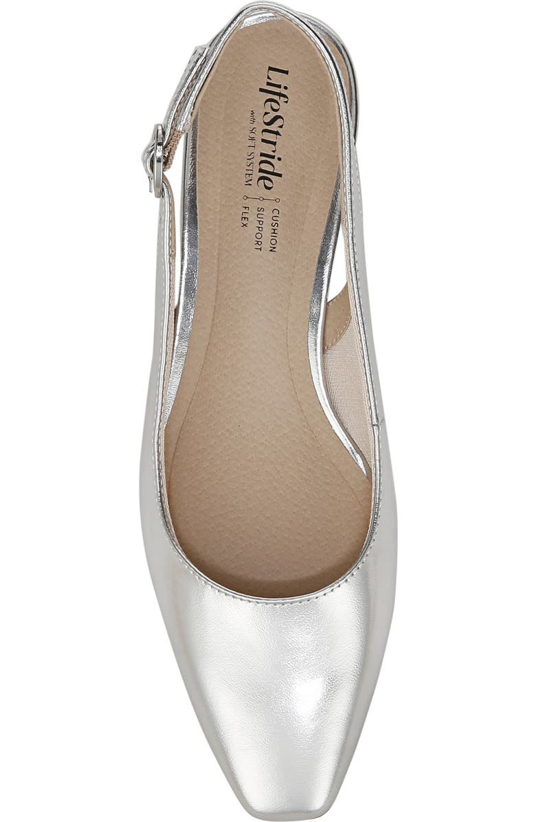 LifeStride Lorena Slingback Pump, Alternate, color, Silver