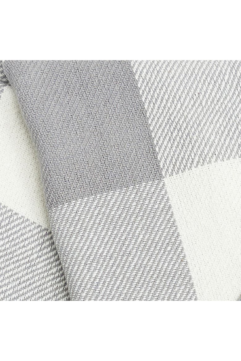 Franklin Slate Gingham Check Accent Throw Blanket, Alternate, color, Grey