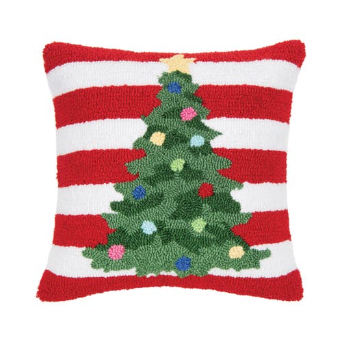 C & F Home C&f Home Colorful Tree Hooked Christmas Throw Pillow, 16" X 16" In Multi