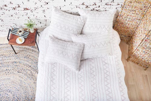 Carol & Frank 26" X 26" Breck Cotton Euro Sham In White