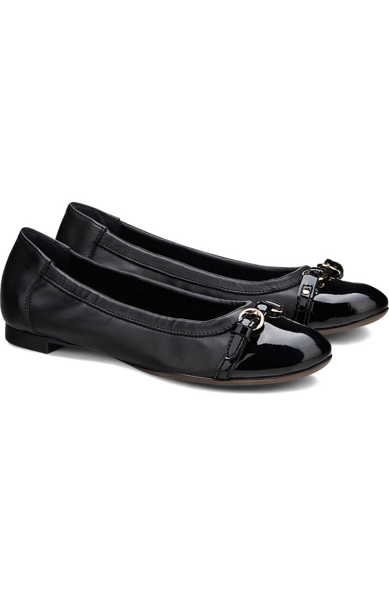 AGL Monika Cap Toe Ballet Flat, Alternate, color, Black