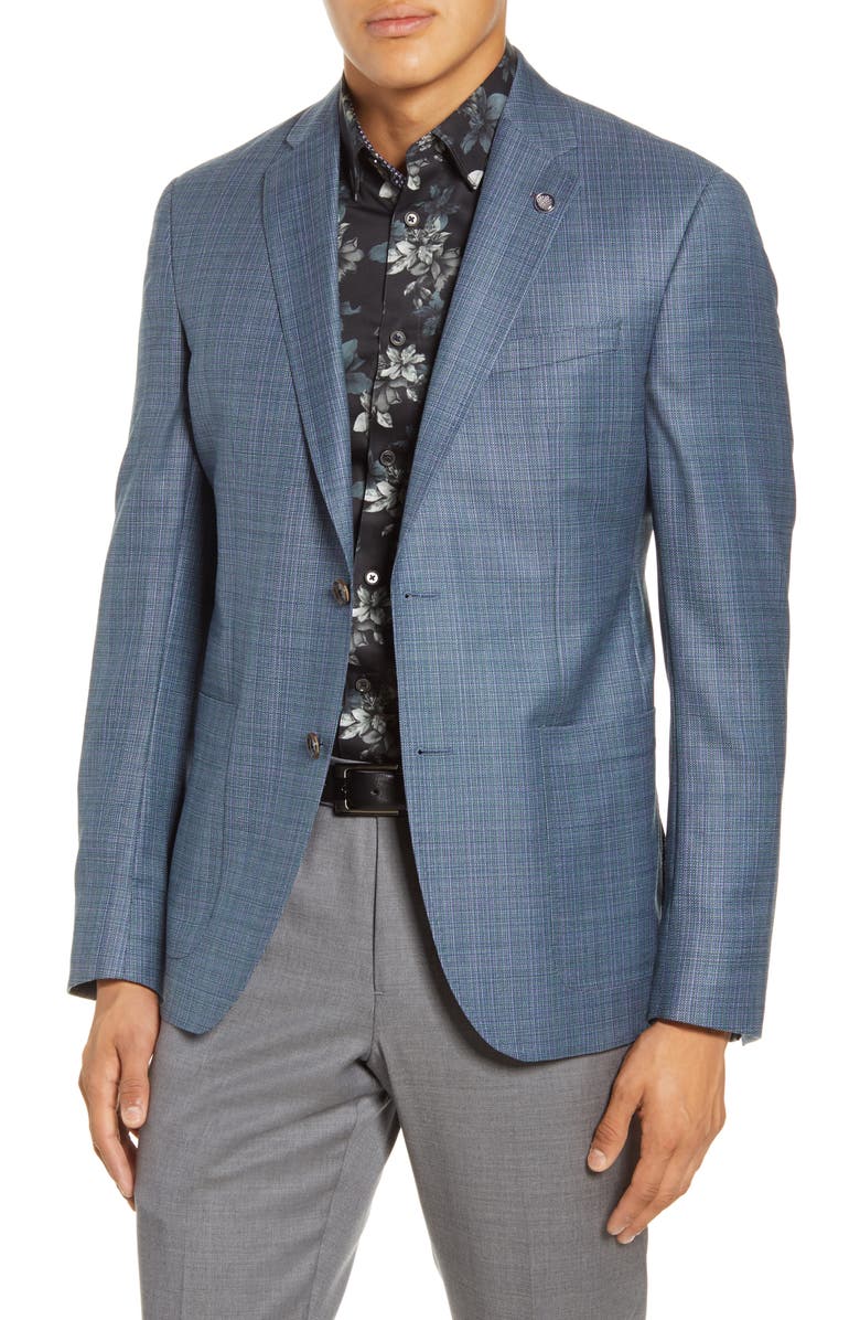 Ted Baker London Kyle Trim Fit Wool Sport Coat, Main, color,