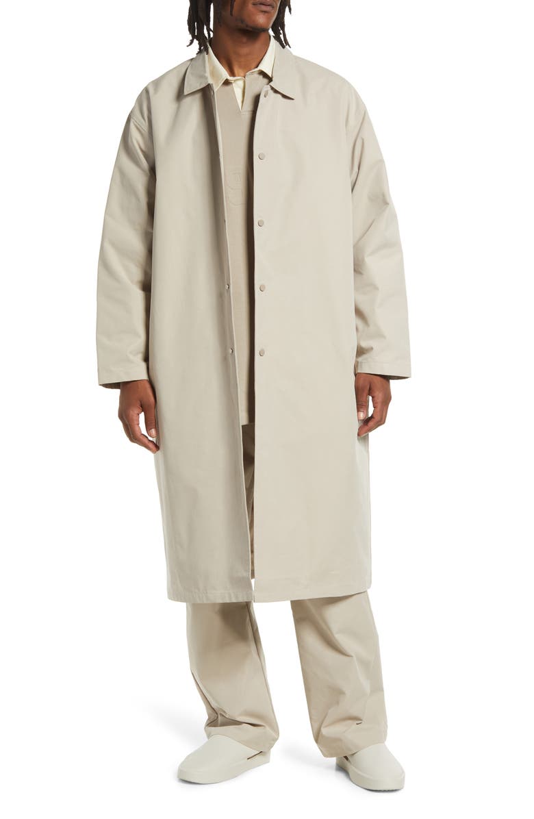Fear of God Essentials Cotton Blend Long Coat, Main, color, 