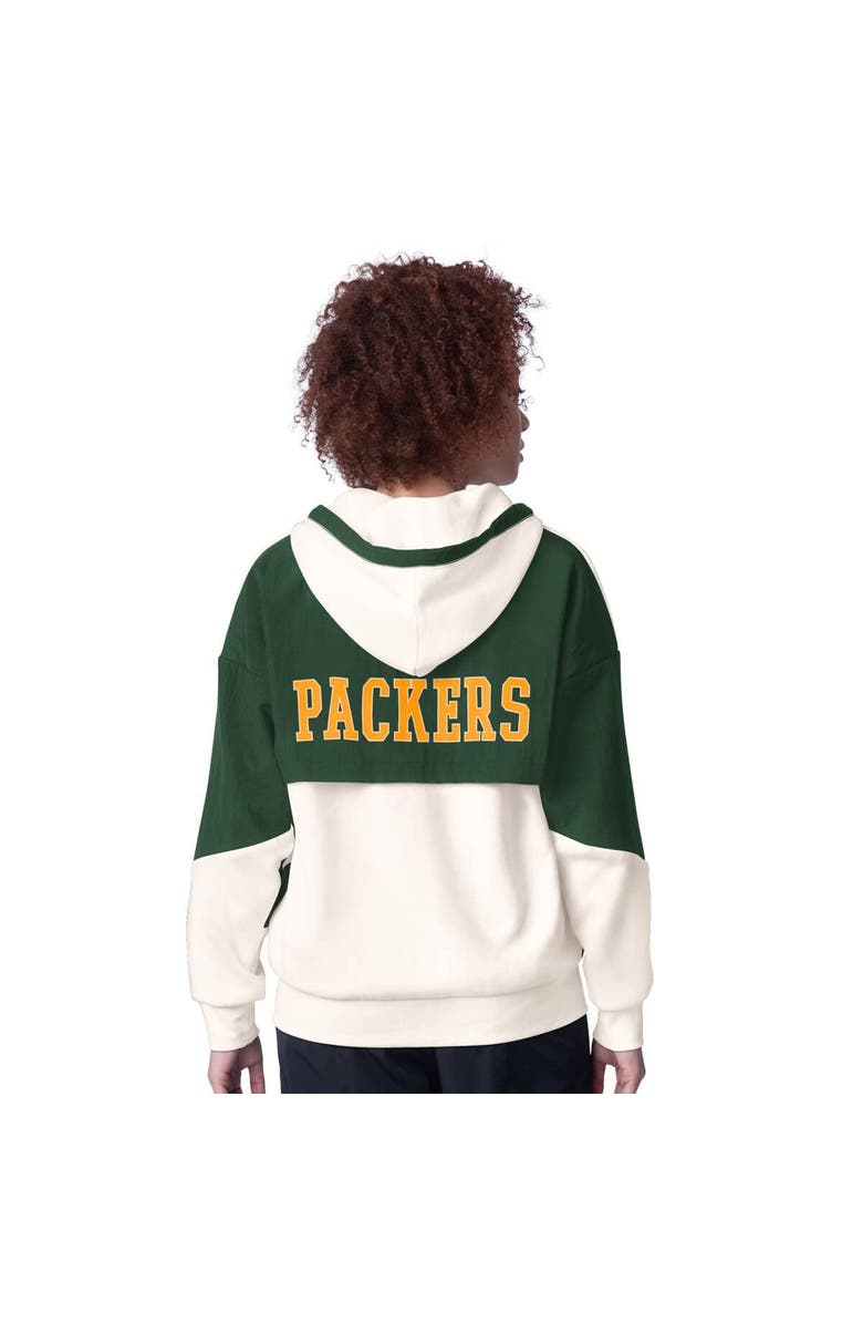 STARTER Women's Starter White Green Bay Packers Scrimmage Full-Zip Hoodie, Alternate, color,
