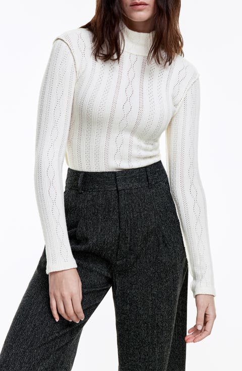 Pointelle Turtleneck