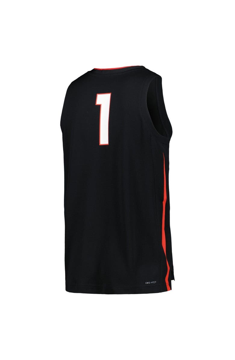 Nike Men's Nike Black Gonzaga Bulldogs Icon Replica Basketball Jersey, Alternate, color,