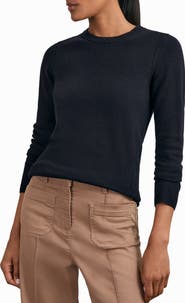 Reiss Anya Pointelle Accent Crewneck Sweater