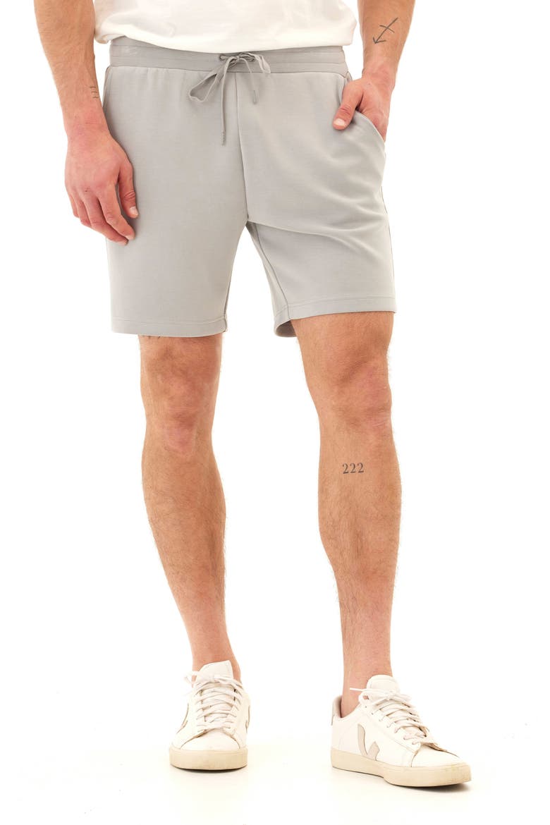 Garrett Peached Drawstring Shorts, Main, color, ANCHOR
