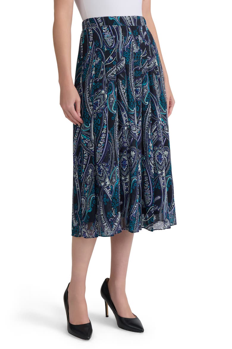 Print Midi Skirt, Alternate, color, BLACK MULTI