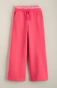 Treasure & Bond Kids' Mixed Waist Wide Leg Fleece Pants
