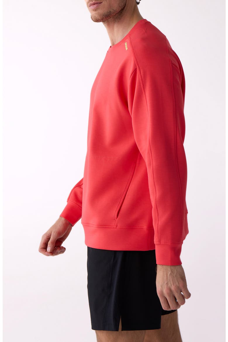 Après Men's Crew Sweatshirt, Alternate, color, Sunset Coral