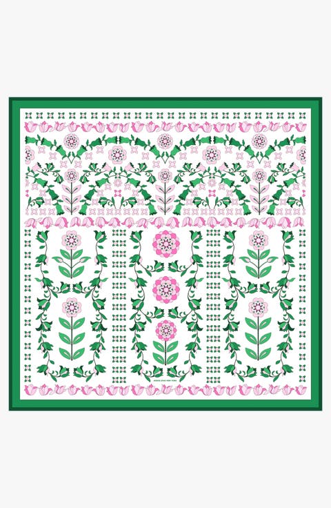 Ivy Parterre Double Sided Silk Scarf