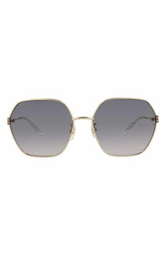 Gucci 60mm Geometric Sunglasses