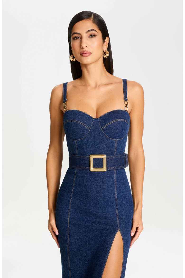 Jenna Denim Dress, Alternate, color, BLUE