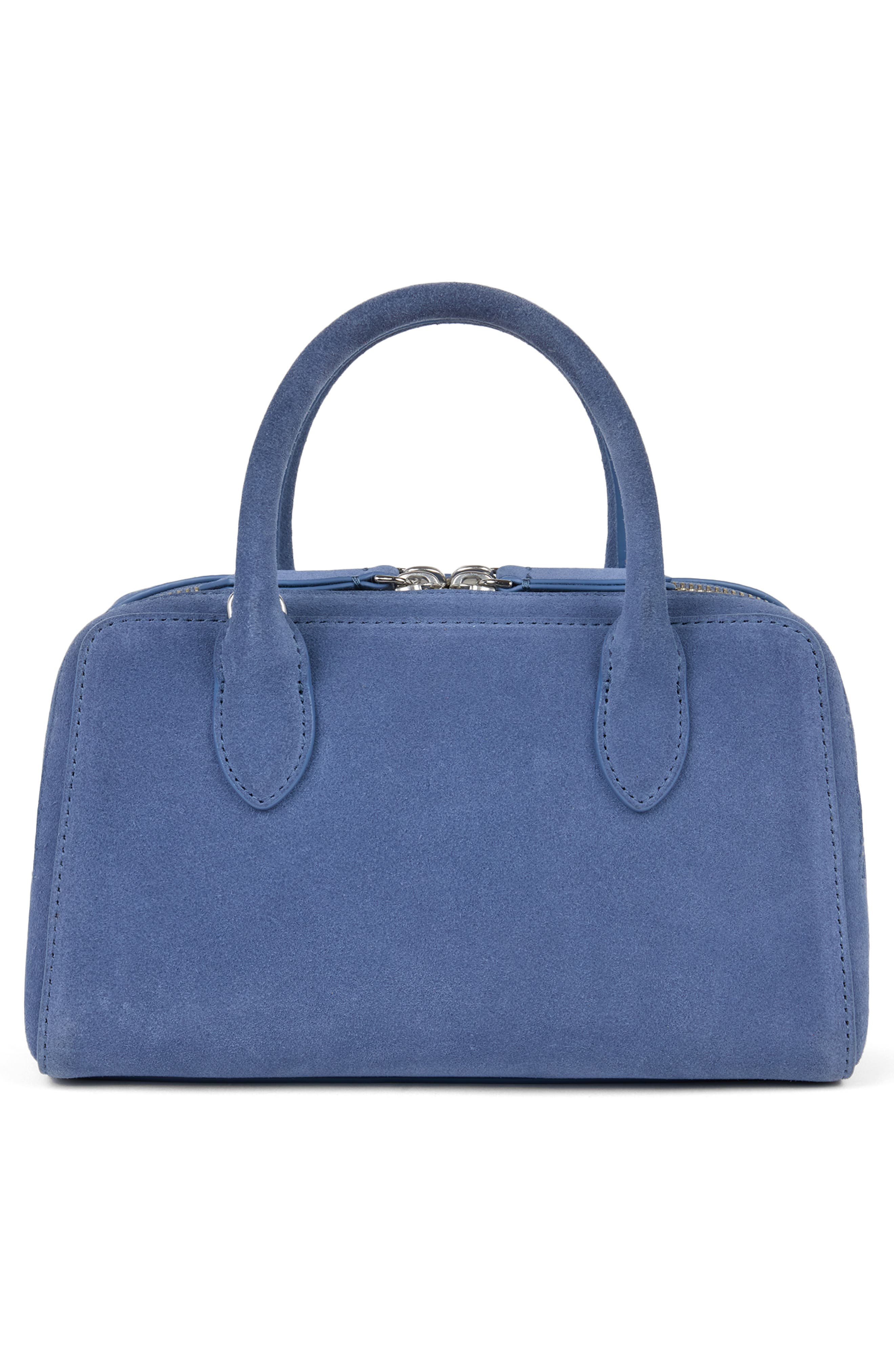 The Ivy 22 Leather Satchel, Alternate, color, DENIM BLUE