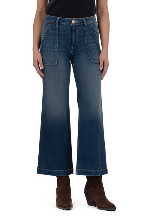 Meg Utility Pocket High Waist Wide Leg Jeans (Reflective)