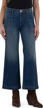 KUT from the Kloth Meg Utility Pocket High Waist Wide Leg Jeans