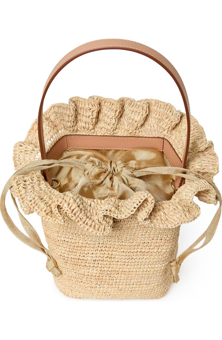 Loeffler Randall Laith Raffia Bucket Bag, Alternate, color, Natural