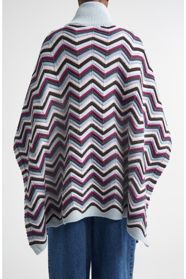 Zigzag Sequin Poncho, Alternate, color, 0001 BLUE MULTI