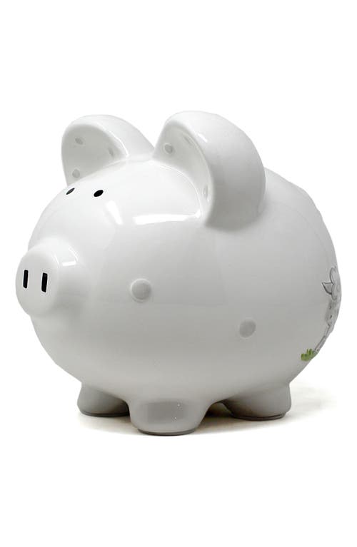 Child To Cherish Lambs Ceramic Piggy Bank In White