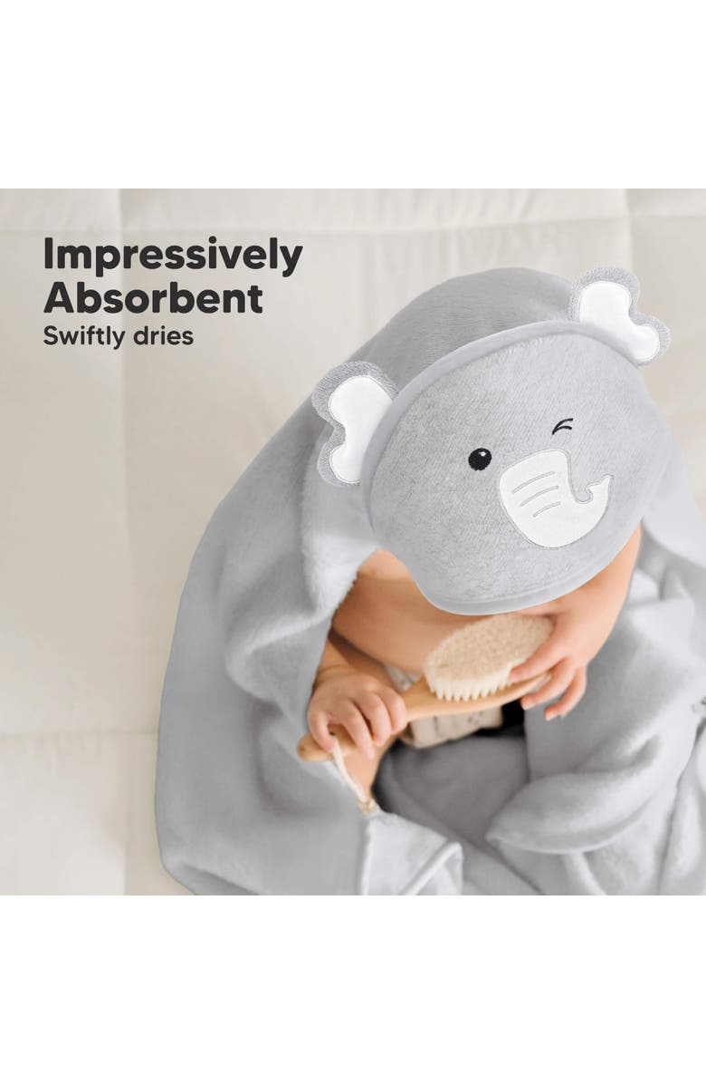 KeaBabies Cuddle Baby Hooded Towel, Alternate, color, Elephant