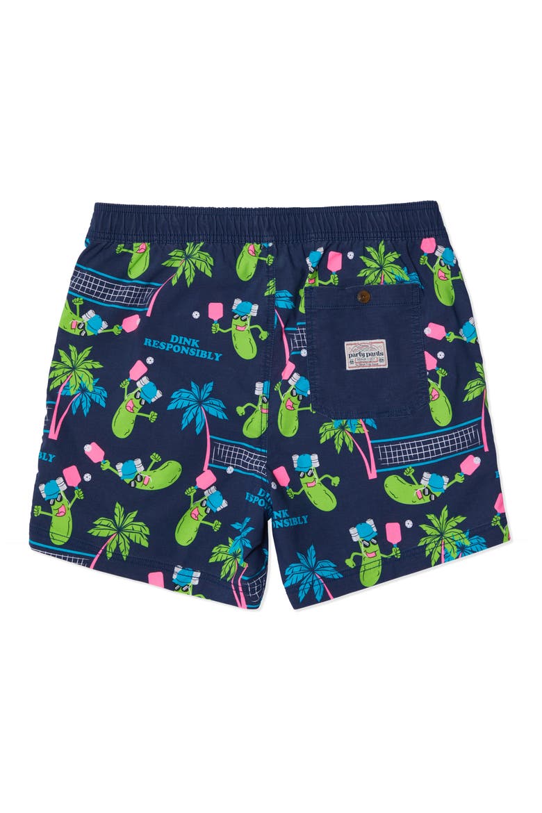 Dink Responsibly Swim Trunks, Alternate, color, NAVY BLUE