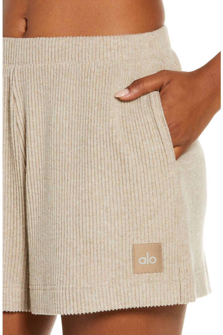 Muse Ribbed Shorts, Alternate, color, GRAVEL HEATHER