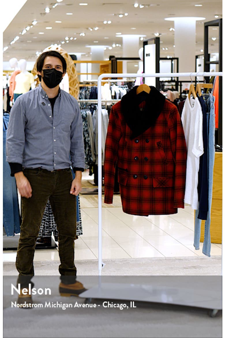 Tribeca Genuine Shearling Trim Plaid Coat video