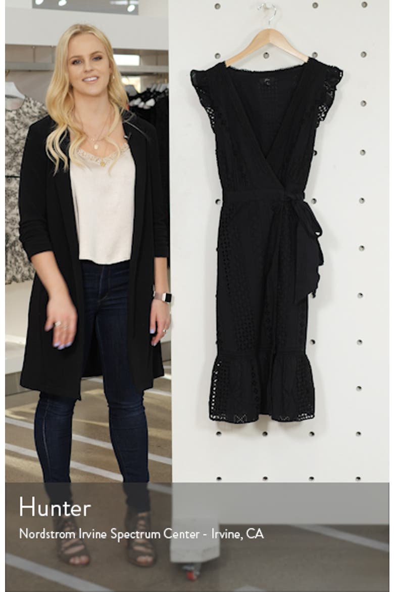 All Over Eyelet Wrap Dress video