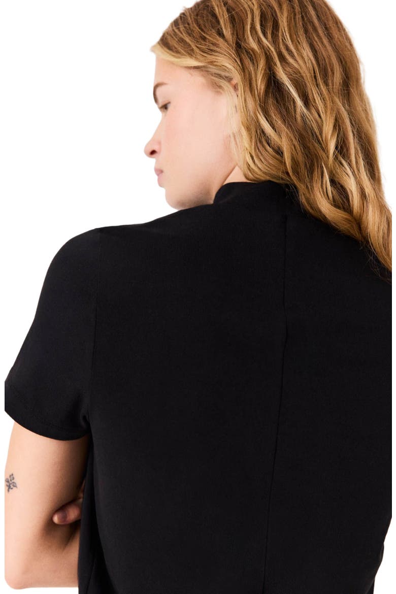 T-shirt With Back Zip, Alternate, color, Black