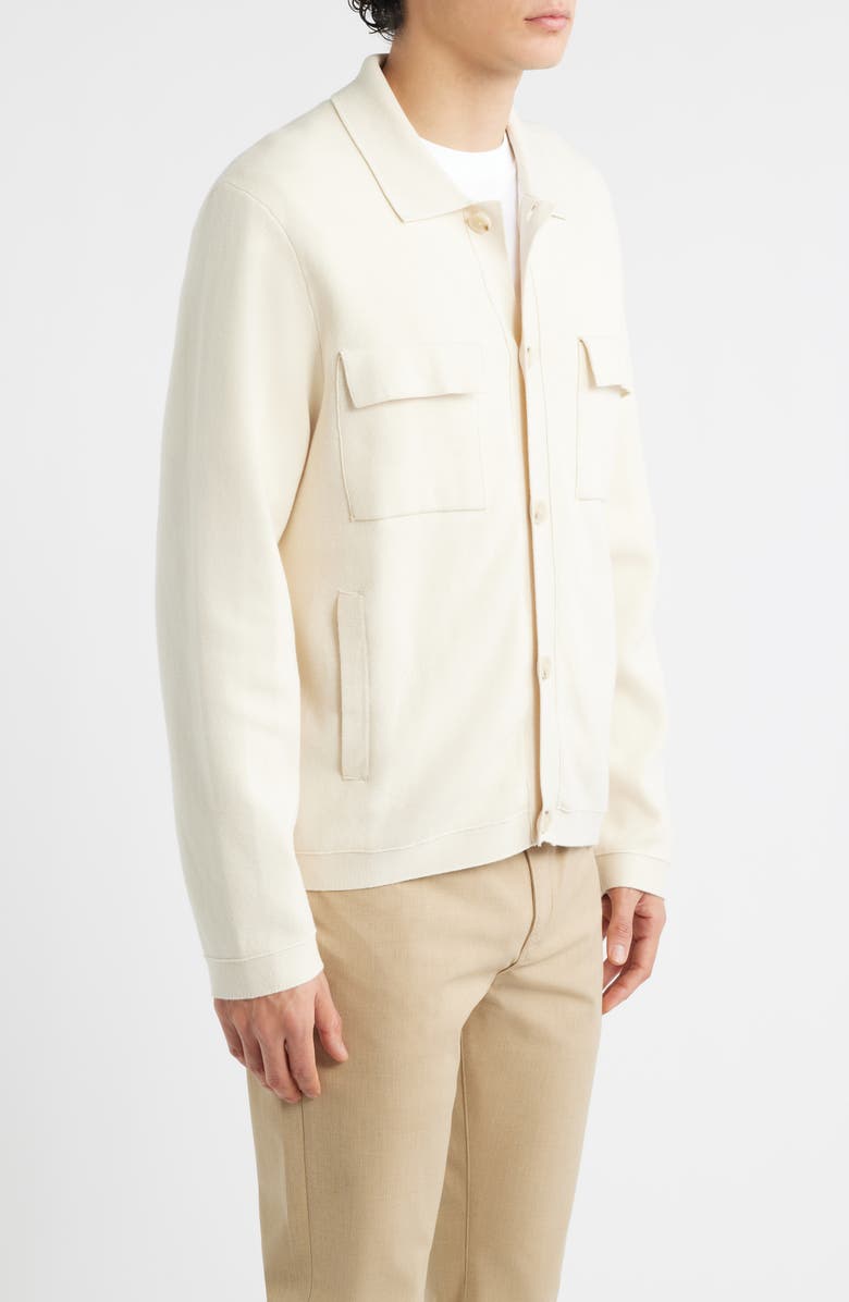 BOSS Uttoni Shirt Jacket, Alternate, color, Open White