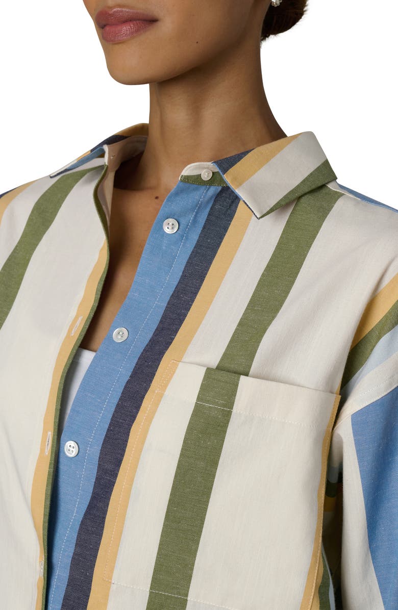 Joe's The Boyfriend Stripe Cotton Blend Shirt, Alternate, color, 