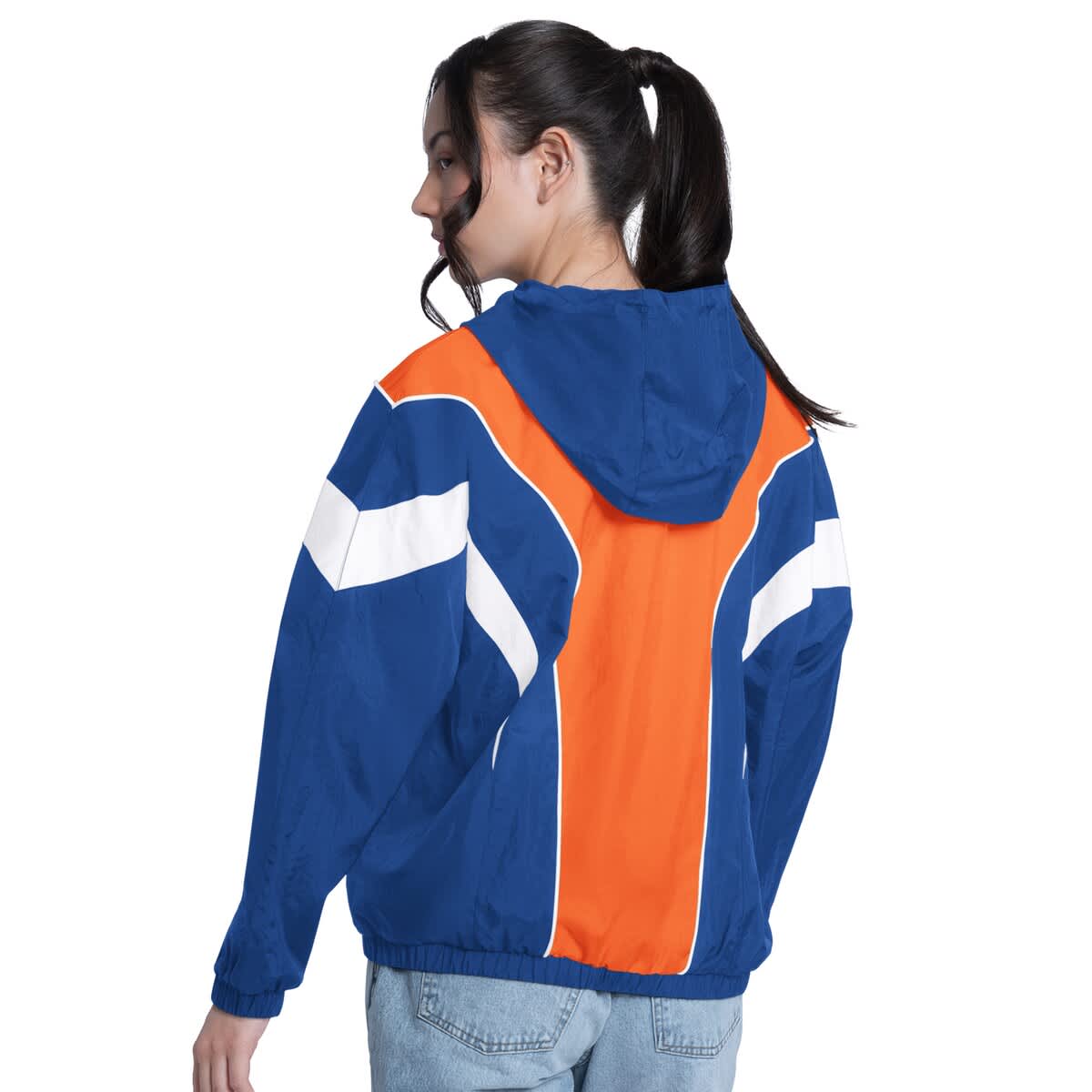Women's G-III 4Her by Carl Banks  Royal/Orange New York Knicks Quarterback Lightweight Oversized Full-Zip Jacket - image 2