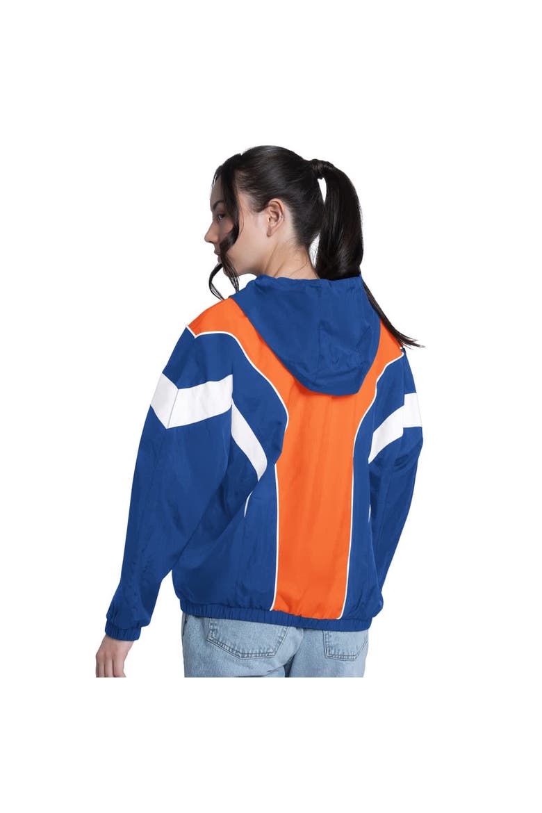 Women's G-III 4Her by Carl Banks  Royal/Orange New York Knicks Quarterback Lightweight Oversized Full-Zip Jacket, Alternate, color, Royal