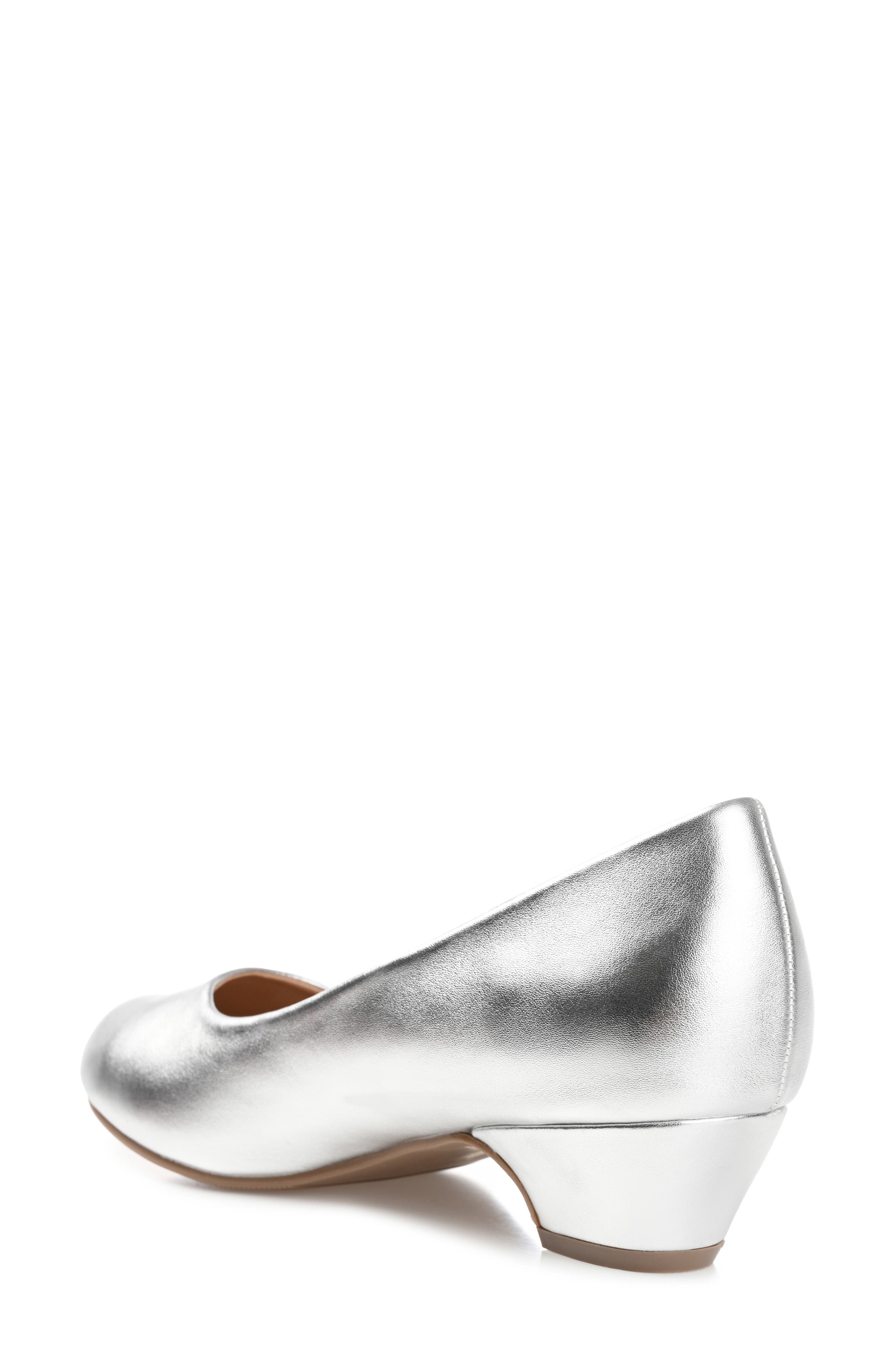 Journee Collection Saar Pump - Wide Width, Alternate, color, Silver