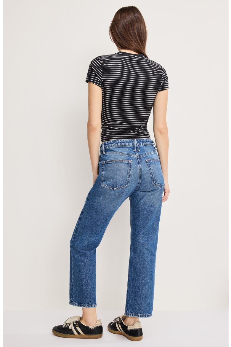 Ripped Ankle Straight Leg Jeans, Alternate, color, INDIGO1222