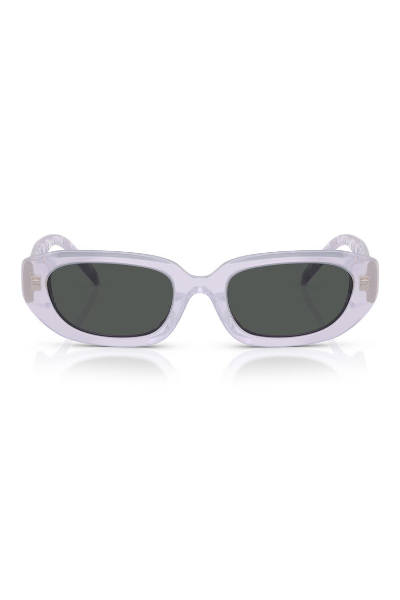 52mm Irregular Sunglasses, Main, color, MILKY PURPLE / GREY