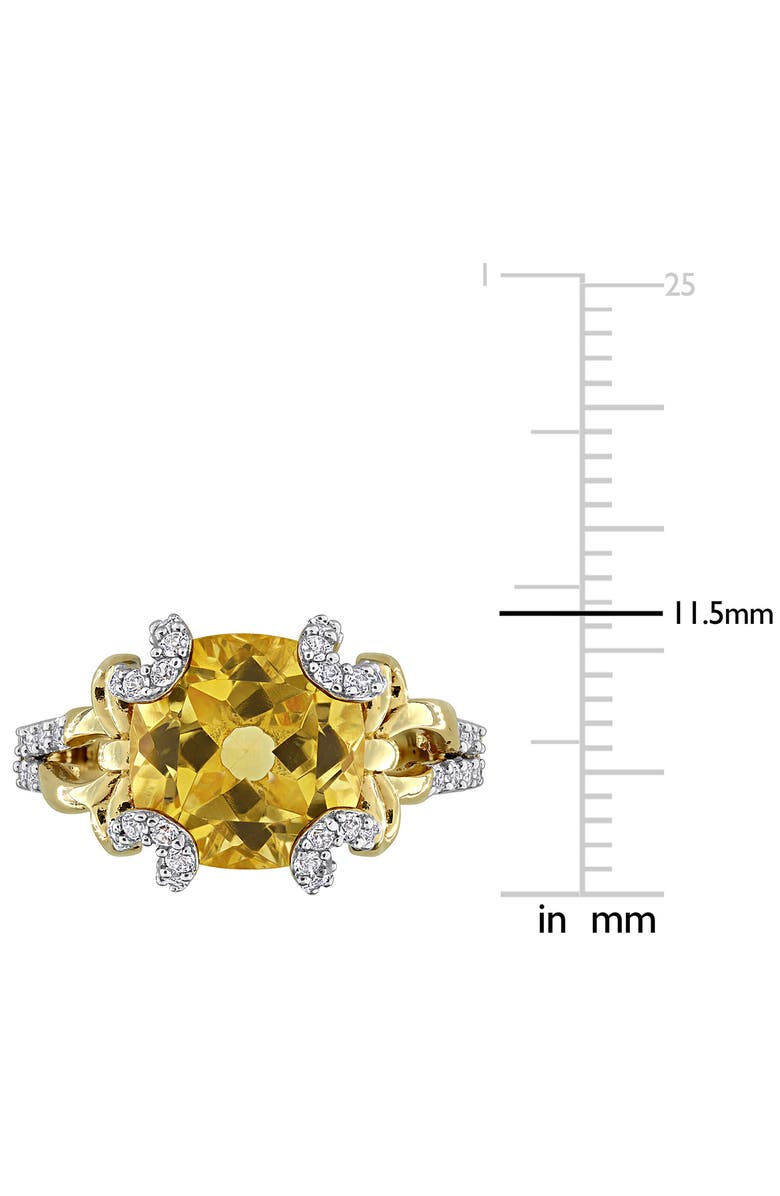 DELMAR Citrine & White Topaz Ring, Alternate, color, Gold