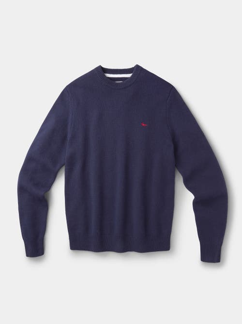 Aubin Phillips Lambswool Crew Neck Sweater In Blue