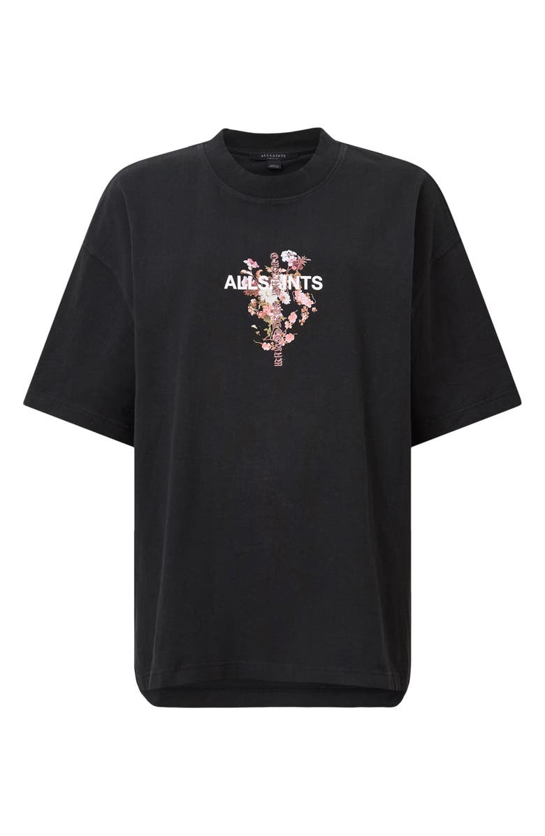 AllSaints Eternal Etta Cotton Graphic T-Shirt, Alternate, color, Black